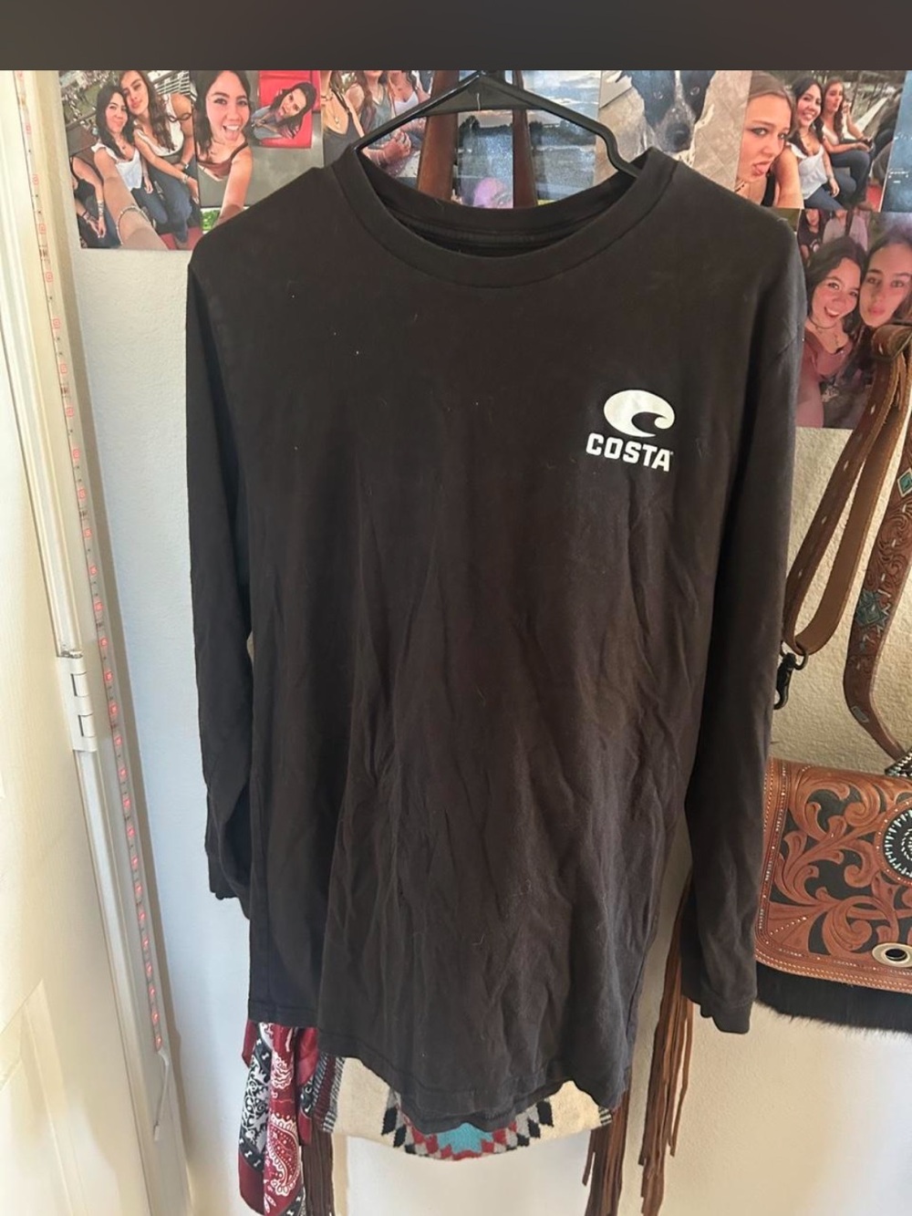 Costa Black Long-Sleeve Logo Tee for Kids